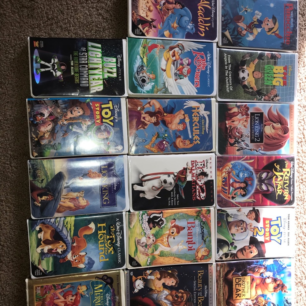 Old vhs Disney movies